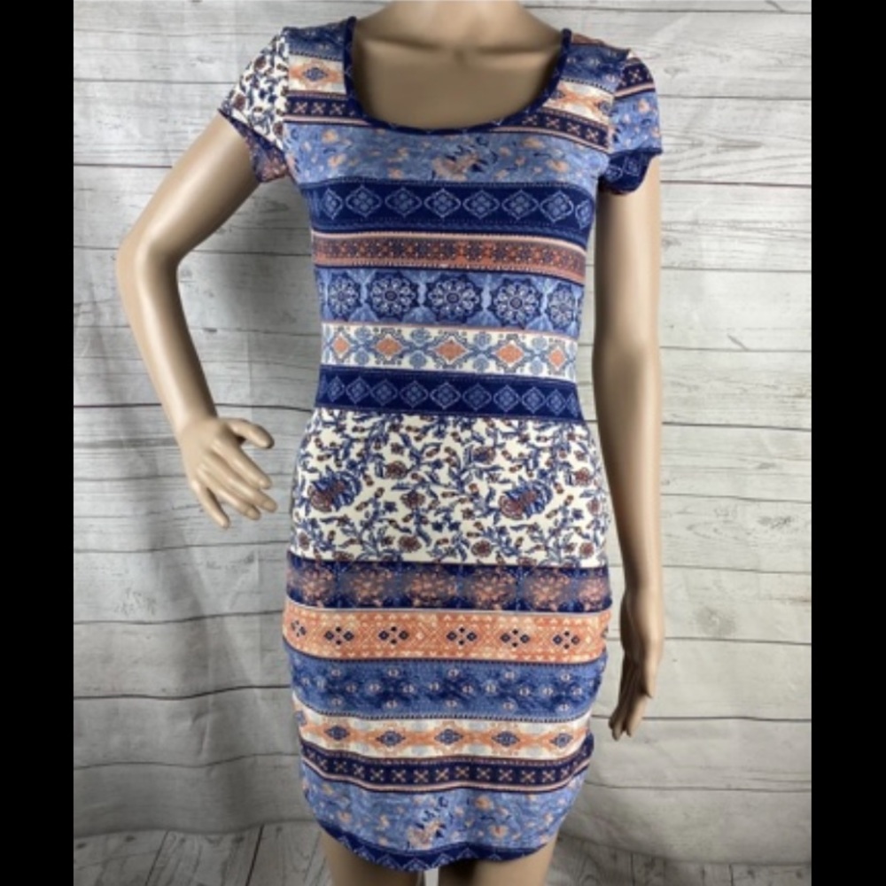 Mudd Floral Striped Dress